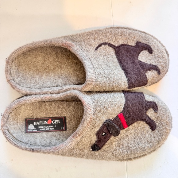 Haflinger Wool Clog Slippers Dachshund Dog Cozy Cottagecore EU 41 US 10-10.5 - Picture 8 of 10